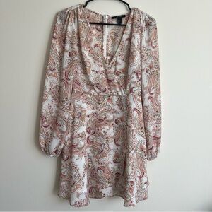 Forever 21 Paisley Long Sleeve Mini Dress